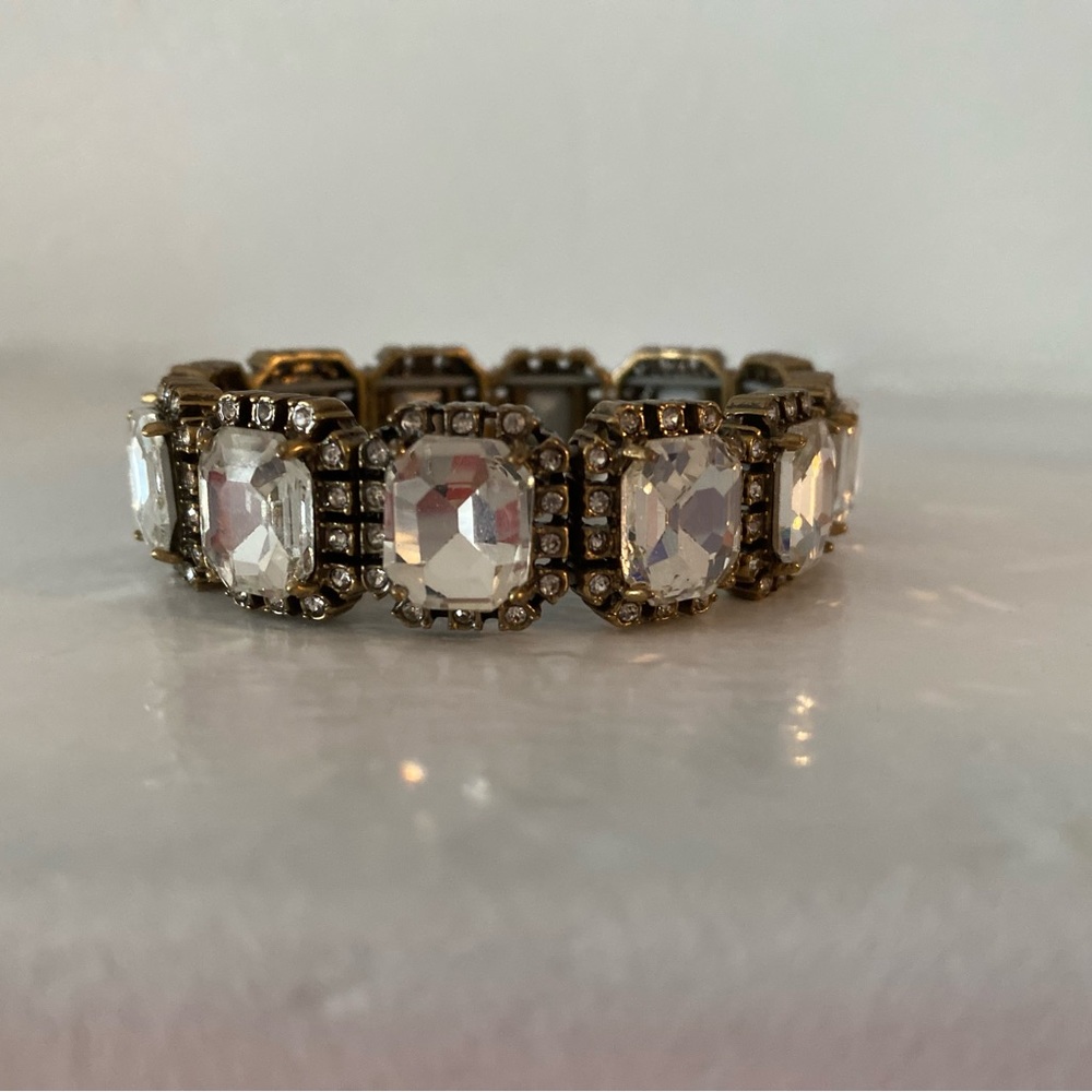 J Crew stretch crystal bracelet.